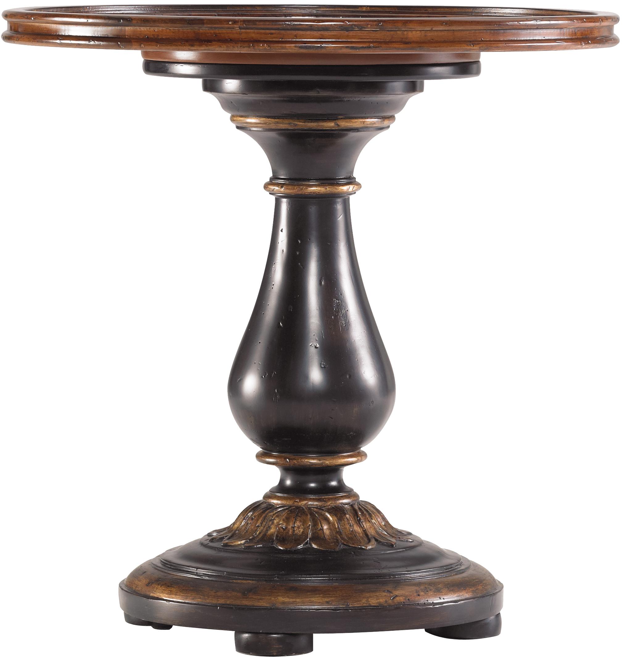 Hooker Furniture Grandover Round Pedestal Accent End Table with Hand